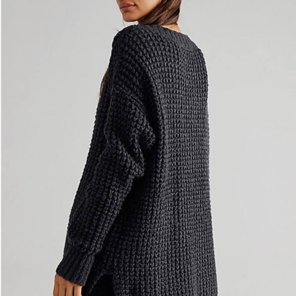 🔺S0LD🔺Free People Whistletop Henley • in Sunflower (WASHED BLACK) NWT 🦅 - Picture 3 of 16